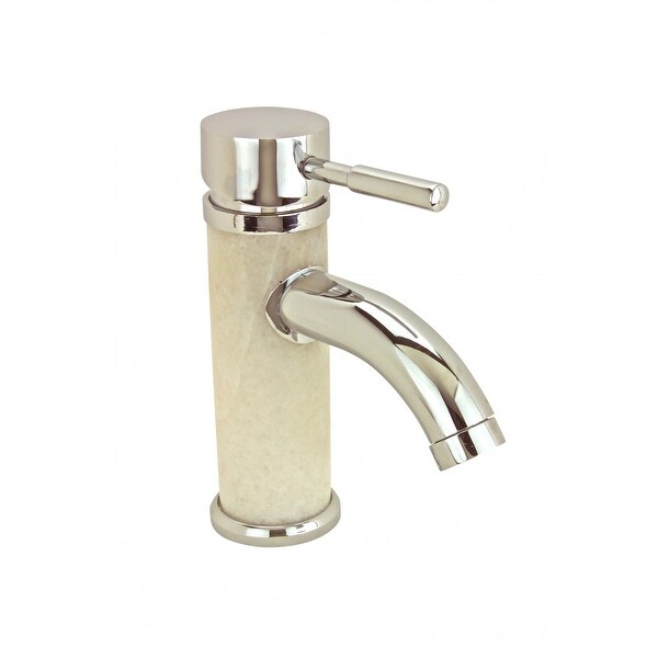 Shop Bathroom White Marble Faucet Chrome Single Hole 1